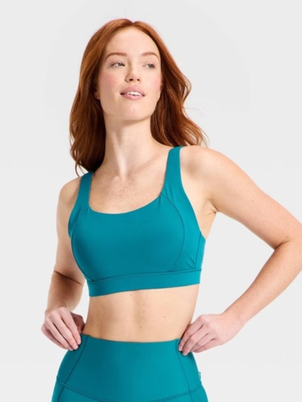 NWT All in Motion Teal Green Women's High Support Sports Bra Size Small